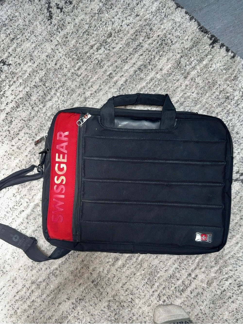 SwissGear Black Laptop Bag Messenger Briefcase Shoulder Bag Computer Case Red